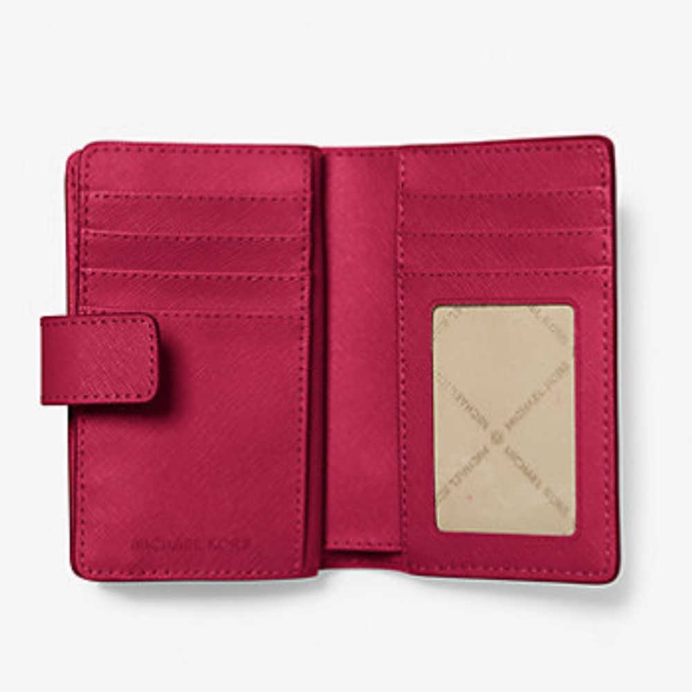 MICHAEL KORS Medium Saffiano Leather Bifold ZP CN Wallet
COLOR DK RASPBERRY
NWT - Picture 4 of 16